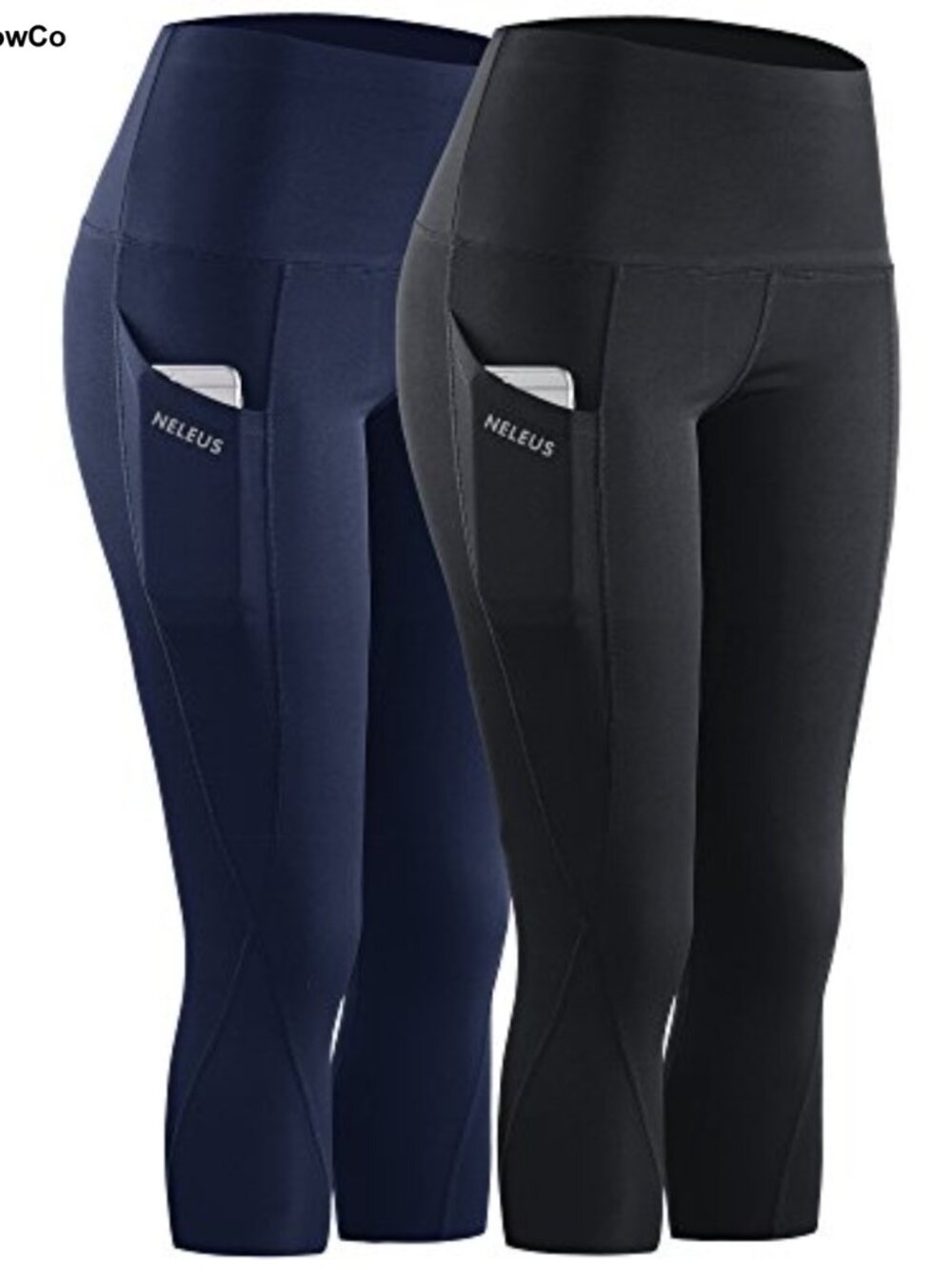 High Waist Tummy Control Capri Yoga Pants with Pocket
